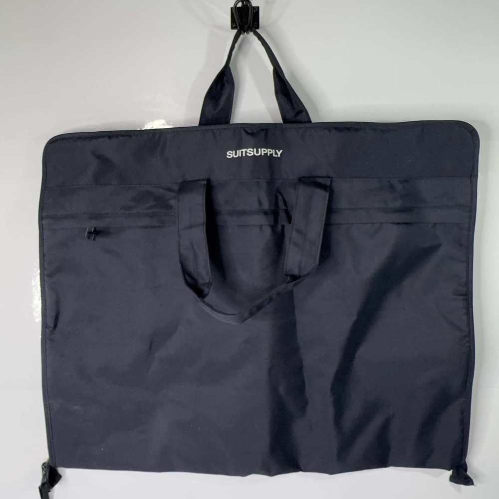 Suitsupply Garment Bag Black Foldable Travel Suit Carrier Bag Sleek Storage 52"
